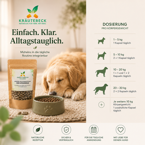 Hund Atemwege - Kräuterkapseln