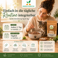 Tierärztin mit Katze in natürlicher Kräutereck-Umgebung – liebevoll entwickelte, natürliche Unterstützung für Katzen mit hochwertigen Kräutern und tierärztlicher Erfahrung.