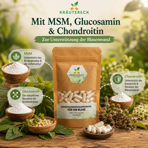 Blase Katze Produkt mit MSM, Glucosamin und natürlichen Zutaten.
